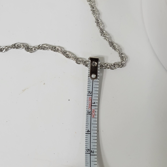 STERLING Silver rope chain. 925. Stamped 925 sterling. 19